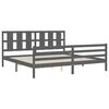 vidaXL Bed Frame without Mattress Grey 200x200 cm Solid Wood