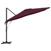 vidaXL Roma Parasol Red 286 x 284 x 265 cm Aluminium and Polyester