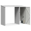 vidaXL Garden Firewood Shed Grey 245x98x159 cm Galvanised Steel