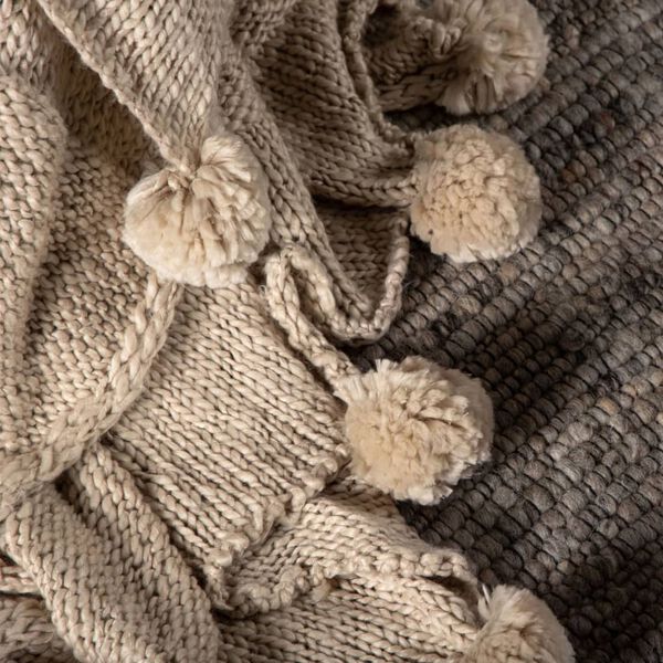 Venture Home Blanket Anny 170x130 cm Acrylic Beige