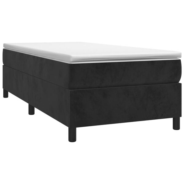 vidaXL Box Spring Bed Frame Black Single Velvet (UK/IE/FI/NO only)