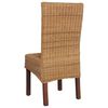 vidaXL Dining Chairs 4 pcs Brown Natural Rattan