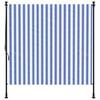 vidaXL Outdoor Roller Blind Blue and White 200x270 cm Fabric&Steel