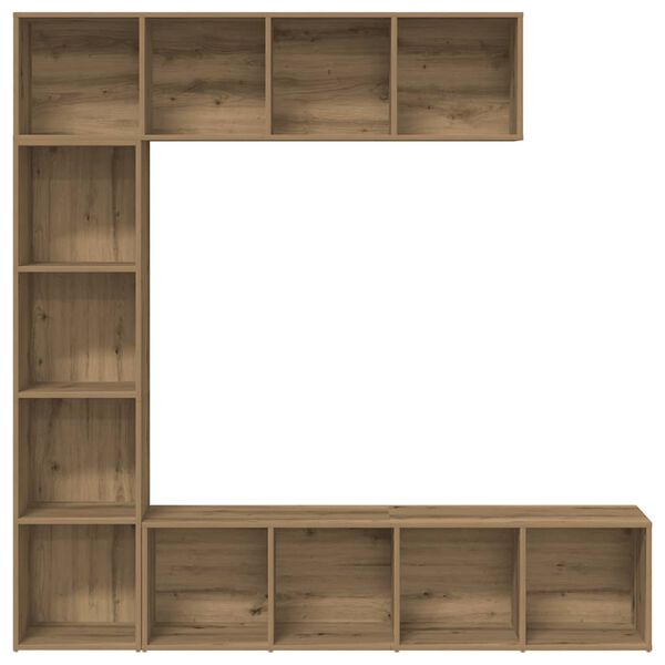 vidaXL Book Cabinets 3 pcs Artisan Oak Engineered Wood