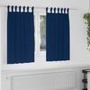 vidaXL Blackout Curtains with Rings 2 pcs Dark Blue 140 x 140 cm