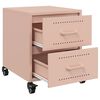 vidaXL Bedside Cabinets 2 pcs Pink 36x39x43.5 cm Steel