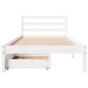 vidaXL Bed Frame without Mattress White 100x200 cm Solid Wood Pine