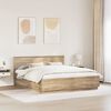 vidaXL Bed Frame Sonoma Oak 200 x 200 cm Engineered Wood