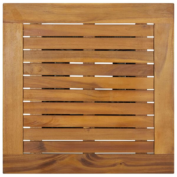 vidaXL Bar Table Grey 60x60x110 cm Poly Rattan and Solid Acacia Wood