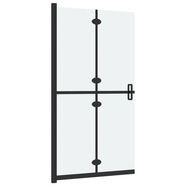 vidaXL Foldable Walk-in Shower Wall Frosted ESG Glass 100x190 cm