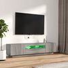 vidaXL 2 Piece TV Cabinet Set with LED Lights Grey Sonoma Engineered Wood