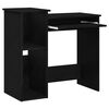 vidaXL Desk with Shelves Black 84x40x78 cm Engineered Wood
