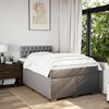 vidaXL Box Spring Bed with Mattress Taupe 120x200 cm Fabric