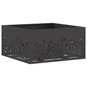 vidaXL Fire Pit Black 60 x 60 x 30 cm Steel
