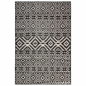 vidaXL Outdoor Flatweave Rug 200x280 cm Black Stripes