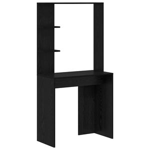 vidaXL Desk Black Oak Engineered Wood 78.5 x 37 x 154.5 cm