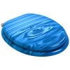 vidaXL Toilet Seat 2 pcs Blue Drop 44 x 38 cm MDF board