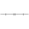 vidaXL Sliding Door Hardware Kit 400 cm Steel Black