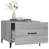 vidaXL Coffee Table with Metal Legs Grey Sonoma 50x50x40 cm