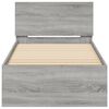 vidaXL Bed Frame without Mattress with LED Lights Grey Sonoma 90x200 cm