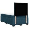 vidaXL Box Spring Bed with Mattress Blue 120x190 cm Small Double Velvet