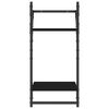 vidaXL 2-Tier Wall Shelves with Bars 2 pcs Black 30x25x65 cm