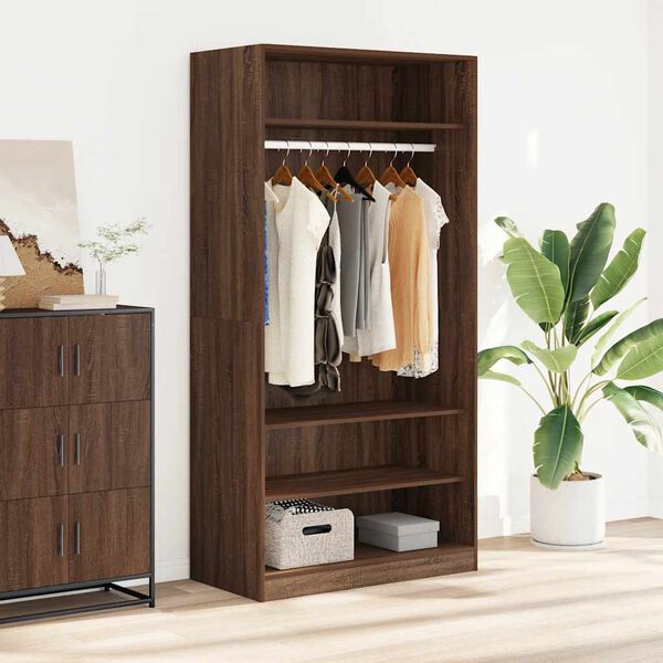 vidaXL Wardrobe Brown Oak 100x50x200 cm Engineered Wood