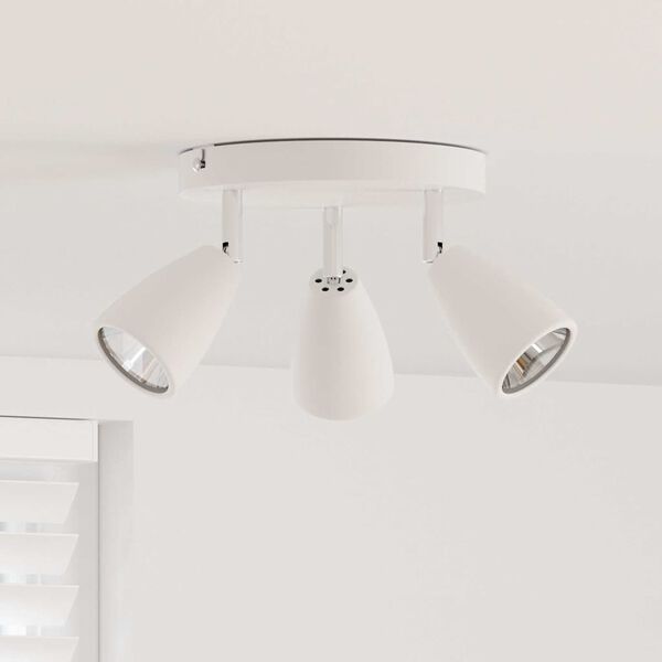 vidaXL Ceiling Spotlight with Spotlights White 19 x 19 x 14.5 cm Metal