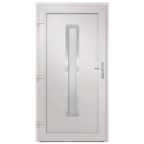 vidaXL Front Door White 108x200 cm PVC