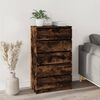 vidaXL Drawer Cabinet Smoked Oak 60x36x103 cm Engineered Wood