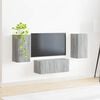 vidaXL TV Cabinet Set Wall-mounted 6 pcs Grey Sonoma Engineered Wood