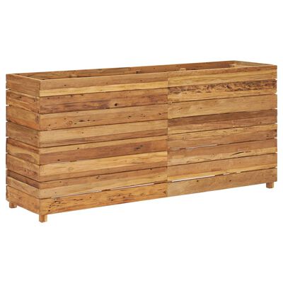 vidaXL Raised Bed 150x40x72 cm Recycled Teak Wood and Steel