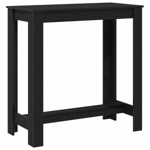 vidaXL Bar Table Black Oak 102 x 50 x 103.5 cm Engineered Wood