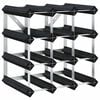 vidaXL Wine Rack for 12 Bottles Black Solid Pine Wood