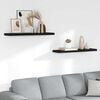vidaXL Floating Wall Shelves 2 pcs Black 90x23.5x3.8 cm MDF