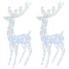 vidaXL XXL Acrylic Christmas Reindeers 250 LED 2 pcs 180 cm Cold white