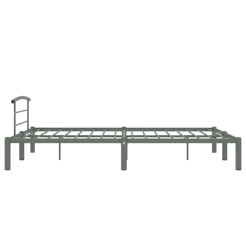vidaXL Bed Frame without Mattress Grey Metal 120x200 cm