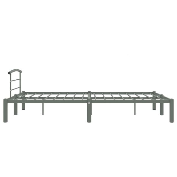 vidaXL Bed Frame without Mattress Grey Metal 120x200 cm