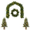 vidaXL Mini Christmas Tree Set 60 cm 125 LEDs Warm White PVC and PE