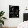 vidaXL Mirror Jewellery Cabinet Wall Mounted Black 30x8.5x67 cm