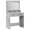 vidaXL Dressing Table Concrete Grey 79 x 41 x 135 cm Engineered Wood