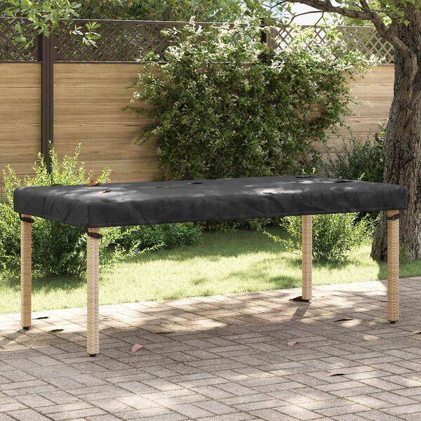 vidaXL Table Cover Plain Black 102 x 222 x 15 cm Fabric