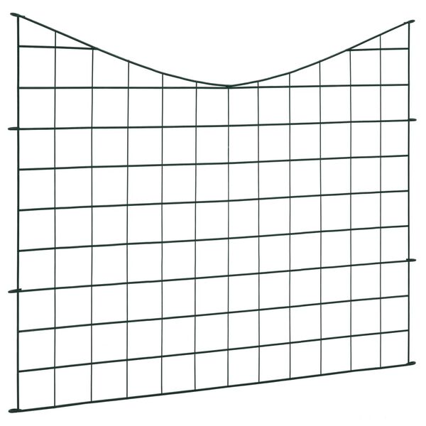 vidaXL Lower Arch Garden Fence Set 77.5x64 cm Green