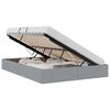 vidaXL Storage Bed with Storage Light Grey 135 x 190 cm Fabric