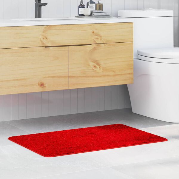 vidaXL Anti-slip Bath Mat Red 60 x 90 cm PP