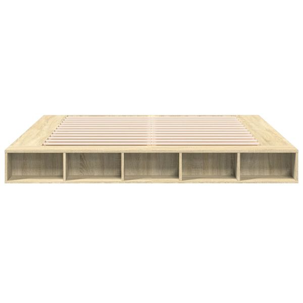 vidaXL Bed Frame without Mattress Sonoma Oak 200x200 cm