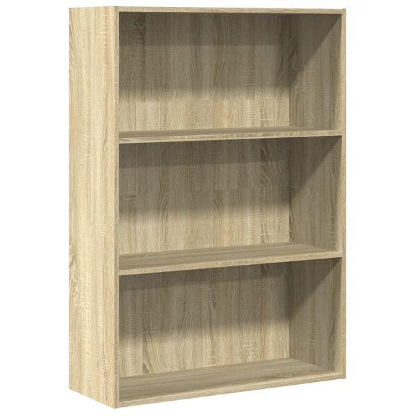 vidaXL Bookcase Sonoma Oak 80x30x114 cm Engineered Wood