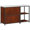 vidaXL Kitchen Storage Set with Shelf 2 pcs Rusty Weathering Steel