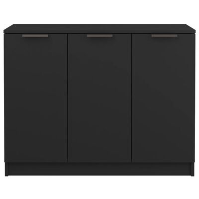 vidaXL Sideboard Black 90.5x30x70 cm Engineered Wood