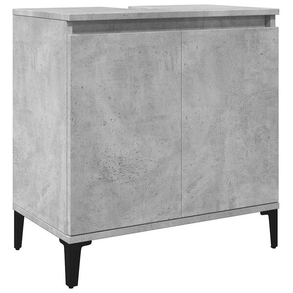 vidaXL Sink Cabinet Concrete Grey 58x33x60 cm Engineered Wood